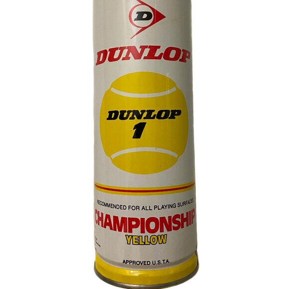 DUNLOP 1 Championship 3 Yellow Tennis Balls For All Playing Surfaces Sealed Can - Picture 1 of 5